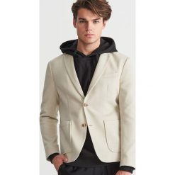 Dzianinowa marynarka slim fit - Beżowy. Marynarki męskie marki Reserved. Za 239.99 zł.
