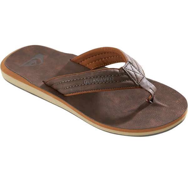 Japonki Carver męskie. Brązowe klapki i japonki męskie Quiksilver, bez wzorów, z kauczuku. Za 149.99 zł.