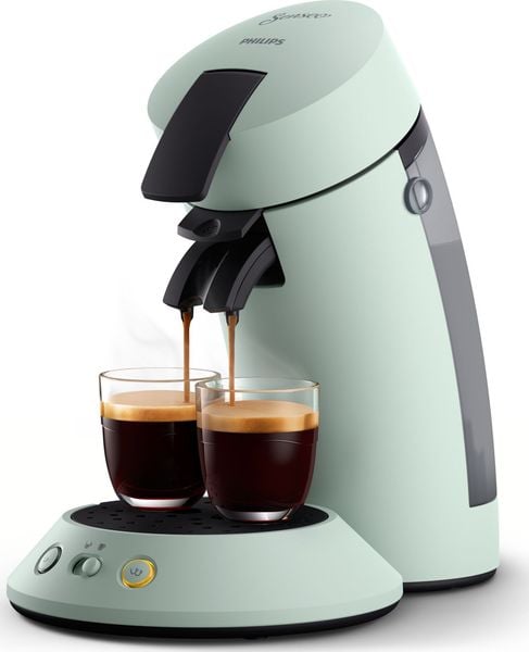 Ekspres na kapsułki Philips Senseo Original Plus CSA 210/20 mint. Zielone ekspresy na kapsułki PHILIPS. Za 374.99 zł.