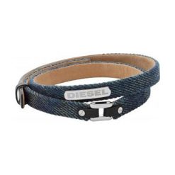 Diesel Męska Bransoletka Denim dx0976040. Szare biżuteria dla mężczyzn Diesel, z denimu. W wyprzedaży za 303.00 zł.
