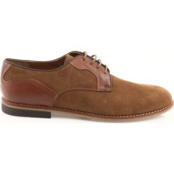 Półbuty męskie Badura 3687 brązowe. Brązowe eleganckie półbuty męskie Badura, z nubiku, eleganckie, bez obcasa, bez zapięcia. W wyprzedaży za 269.00 zł.