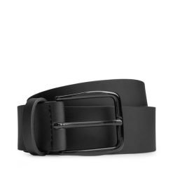 Pasek Męski BOSS. Czarne paski męskie Boss, bez wzorów. Za 399.99 zł.