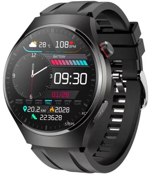 SmartWatch Rubicon RNCF32 czarny rozmowy glukoza termometr . Czarne zegarki smartwatch Rubicon. Za 233.99 zł.