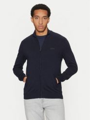 Guess Kardigan M5RR04 Z3KI1 Granatowy Regular Fit. Niebieskie kardigany męskie Guess, m, z aplikacjami, z bawełny, bez ramiączek. Za 219.99 zł.