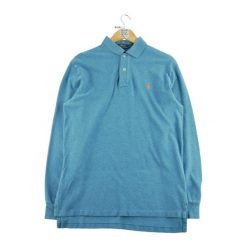 Second life - Długi rękaw Polo Shirt Mężczyźni Jasnoniebieski - Stan dobry. Niebieskie koszulki męskie z długim rękawem Ralph Lauren, m, bez wzorów, sportowe, bez kołnierzyka, bez ramiączek. Za 126.86 zł.