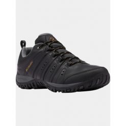 Buty Męskie Columbia Woodburn II WP. Czarne buty trekkingowe męskie Columbia, bez wzorów, z materiału, sportowe, bez obcasa, bez zapięcia. Za 415.99 zł.