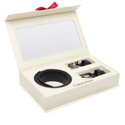 Pasek Męski Calvin Klein. Czarne paski męskie Calvin Klein, bez wzorów. Za 409.99 zł.