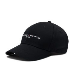 Czapka z daszkiem Tommy Hilfiger. Czarne czapki męskie Tommy Hilfiger, bez wzorów. Za 109.99 zł.
