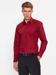 Boss Koszula H-Hank-Kent-C1-214 50469345 Czerwony Slim Fit. Czerwone koszule męskie Boss, m, bez wzorów, z bawełny, bez kołnierzyka, bez ramiączek. Za 339.99 zł.