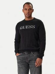 Guess Sweter M6RR19 Z4451 Czarny Regular Fit. Czarne kardigany męskie Guess, z aplikacjami, z bawełny, bez kołnierzyka, bez ramiączek. Za 399.99 zł.