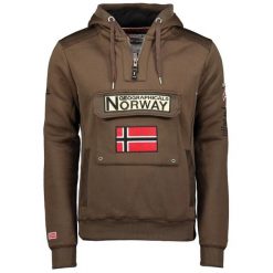 Bluza Geographical Norway GYMCLASS BROWN DB MEN 054 brązowy męska. Brązowe bluzy nierozpinane męskie Geographical Norway, m, bez wzorów, sportowe, bez ramiączek, bez kaptura. Za 169.00 zł.