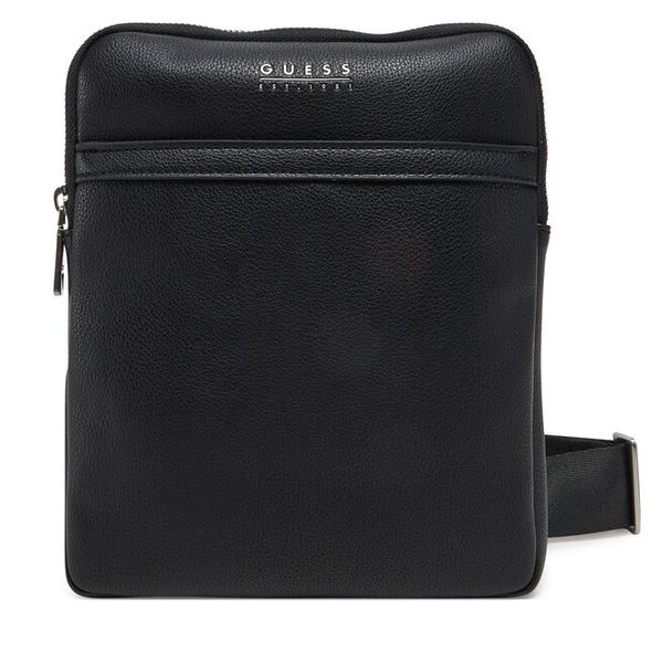 Saszetka Guess. Czarne saszetki męskie Guess, z aplikacjami, małe. Za 179.99 zł.
