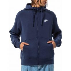 BLUZA męska NIKE z kapturem BV2645-410 dresowa granatowa na zamek XL. Niebieskie bluzy z kapturem męskie Nike, m, bez wzorów, z dresówki, z kapturem. Za 295.00 zł.