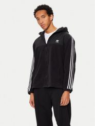 Adidas Bluza adicolor 3-Stripes Teddy IZ4802 Czarny Regular Fit. Czarne bluzy rozpinane męskie ADIDAS, l, bez wzorów, z syntetyku, bez ramiączek, bez kaptura. Za 239.99 zł.
