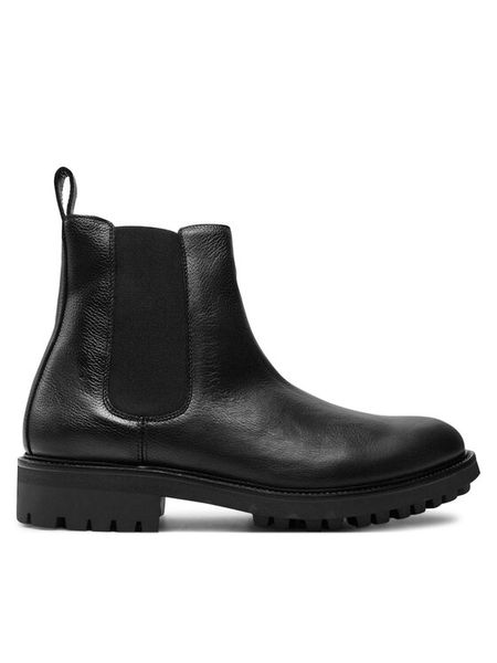 Calvin Klein Sztyblety Chelsea HM0HM01562 Czarny. Czarne sztyblety męskie Calvin Klein, ze skóry, bez obcasa, bez zapięcia. Za 569.99 zł.