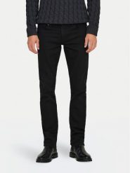 Only & Sons Jeansy Loom 22028637 Czarny Slim Fit. Czarne jeansy męskie Only & Sons, bez wzorów, z bawełny. Za 99.99 zł.