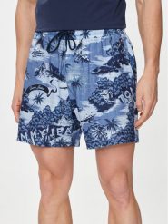 Tommy Jeans Szorty materiałowe Hawaiian DM0DM18807 Niebieski Regular Fit. Niebieskie szorty męskie Tommy Jeans, bez wzorów, z jeansu. Za 269.99 zł.