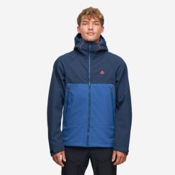 Kurtka softshell trekkingowa męska Alpinus Pelat. Niebieskie kurtki softshell męskie Alpinus, m, bez wzorów, z softshellu, bez kaptura, trekkingowe. Za 399.00 zł.