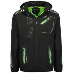 Kurtka softshell męska Geographical Norway ROYAUTE Black/Green. Czarne kurtki softshell męskie Geographical Norway, na wiosnę, m, bez wzorów, z elastanu, trekkingowe. Za 249.00 zł.
