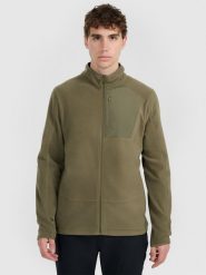 4F Polar ze stójką Polartec regular męski - khaki L. Brązowe bluzy z polaru męskie 4f, l, bez wzorów, z materiału, bez ramiączek, bez kaptura. Za 299.99 zł.