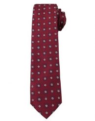Bordowy Elegancki Krawat Męski w Małe Kwiatki -ALTIES- 6 cm, Motyw Florystyczny. Czerwone krawaty i muchy męskie Alties, bez wzorów, z tkaniny, eleganckie. Za 49.00 zł.