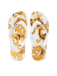 Versace Jeans Couture Japonki 80YA3SQ7 ZSS80 Biały. Białe klapki i japonki męskie Versace Jeans Couture, bez wzorów, z jeansu. Za 269.99 zł.