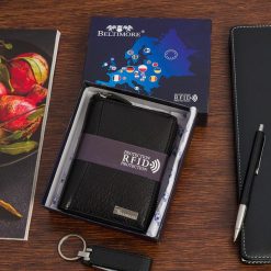 Męski portfel skórzany duży pionowy PREMIUM LEGENDARNA SKÓRA lico Beltimore P08. Portfele męskie bez wzorów, ze skóry. Za 69.99 zł.