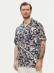 Tommy Hilfiger Koszula Bowling UM0UM03227 Granatowy Relaxed Fit. Niebieskie koszule męskie Tommy Hilfiger, m, bez wzorów, z wiskozy, bez kołnierzyka, bez ramiączek. Za 379.99 zł.