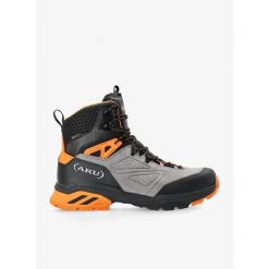 Buty trekkingowe męskie AKU Reactive GTX. Czarne buty zimowe męskie Aku, bez wzorów, sportowe, bez obcasa, bez zapięcia. Za 449.00 zł.