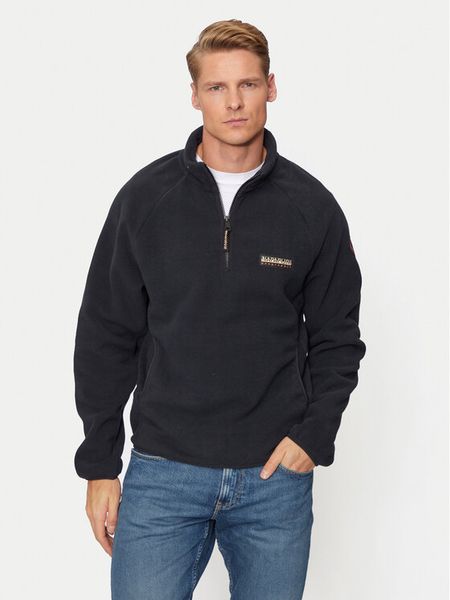 Napapijri Polar NP0A4HZO Czarny Regular Fit. Czarne bluzy z polaru męskie Napapijri, m, bez wzorów, z polaru, bez ramiączek, bez kaptura. Za 429.99 zł.