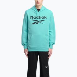 Bluza męska Reebok Identity Big Logo Fleece Hoodie. Niebieskie bluzy nierozpinane męskie Reebok, m, bez wzorów, bez ramiączek, bez kaptura. Za 179.99 zł.