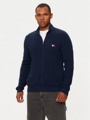 Tommy Jeans Sweter DM0DM19435 Granatowy Slim Fit. Niebieskie swetry męskie Tommy Jeans, bez wzorów, z jeansu, bez kołnierzyka, bez ramiączek. Za 359.99 zł.