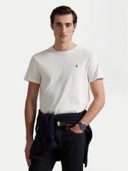 Polo Ralph Lauren T-Shirt 710740727 Biały Slim Fit. Białe koszulki polo męskie Polo Ralph Lauren, l, bez wzorów, z bawełny, bez kołnierzyka, bez ramiączek. Za 359.99 zł.