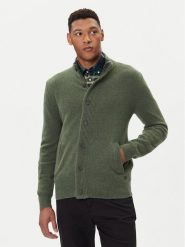 Barbour Kardigan Essential MKN0731OL51 Zielony Regular Fit. Zielone kardigany męskie Barbour, m, bez wzorów, z wełny, bez ramiączek. Za 579.99 zł.