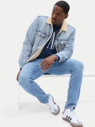 Gap Kurtka jeansowa 736375-02 Niebieski Regular Fit. Niebieskie kurtki męskie GAP, m, bez wzorów, z bawełny, bez ramiączek, bez kaptura. Za 279.99 zł.