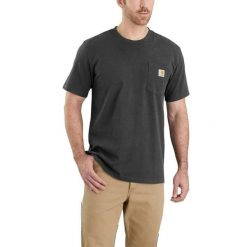 Koszulka sportowa męska T-shirt Carhartt Heavyweight Pocket K87. Szare t-shirty sportowe męskie Carhartt, m, bez wzorów, sportowe, bez ramiączek. Za 100.99 zł.