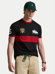 Polo Ralph Lauren T-Shirt 710B14218001 Czarny Regular Fit. Czarne koszulki polo męskie Polo Ralph Lauren, l, bez wzorów, z bawełny, bez kołnierzyka, bez ramiączek. Za 639.99 zł.