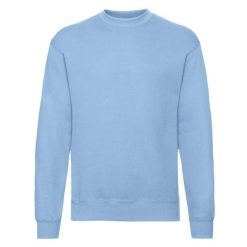 Męska Klasyczna Bluza Wkładana Przez Głowę. Niebieskie bluzy nierozpinane męskie Fruit of the Loom, m, bez wzorów, klasyczne, bez ramiączek, bez kaptura. Za 62.99 zł.