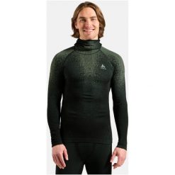 Bielizna termoaktywna z długim rękawem Odlo BL TOP facemask l/s PERFORMANCE. Zielona bielizna termoaktywna męska Odlo, l, bez wzorów, bez ramiączek. Za 519.99 zł.
