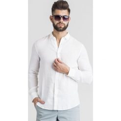 KOSZULA Armani Exchange. Białe koszule męskie Armani Exchange, l, bez wzorów, bez kołnierzyka, bez ramiączek. Za 328.30 zł.