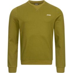 Bluza Jeep® dla mężczyzn - Komfortowa bawełna z okrągłym dekoltem. Fioletowe bluzy nierozpinane męskie Jeep, m, bez wzorów, z bawełny, casualowe, bez ramiączek, bez kaptura. Za 207.99 zł.