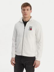 Tommy Hilfiger Bluza Embro MW0MW42466 Biały Regular Fit. Białe bluzy rozpinane męskie Tommy Hilfiger, m, bez wzorów, z syntetyku, bez ramiączek, bez kaptura. Za 489.99 zł.