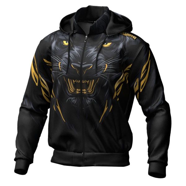 Bluza męska sportowa rozpinana z kapturem EXTREME HOBBY BLACK PANTHER. Czarne bluzy rozpinane męskie EXTREME HOBBY, m, bez wzorów, z poliesteru, sportowe, bez ramiączek, z kapturem. Za 259.00 zł.