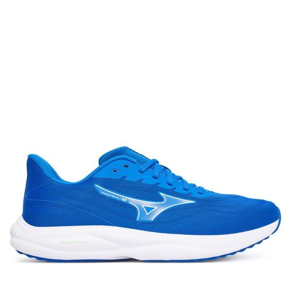 Buty do biegania Mizuno. Niebieskie buty do biegania męskie Mizuno, bez wzorów, bez zapięcia, do biegania. Za 329.99 zł.