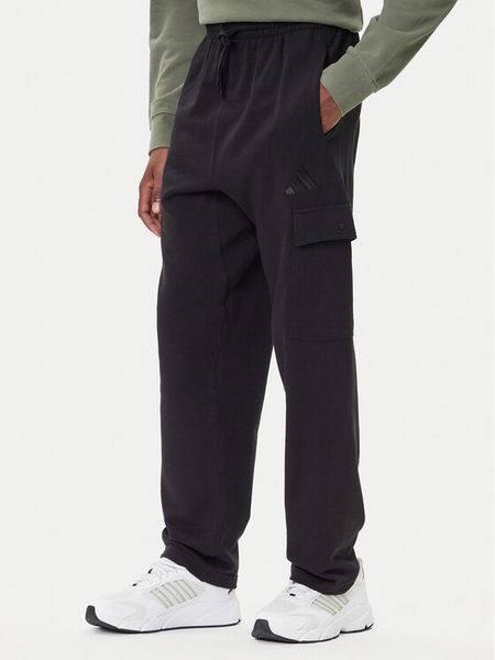 Adidas Spodnie dresowe ALL SZN French Terry JN0580 Czarny Loose Fit. Czarne spodnie dresowe męskie ADIDAS, bez wzorów, z bawełny. Za 169.99 zł.