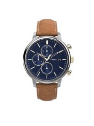 Timex Zegarek Chicago Chronograph 45mm TW2U39000 Brązowy. Brązowe, cyfrowe zegarki męskie Timex. Za 529.99 zł.