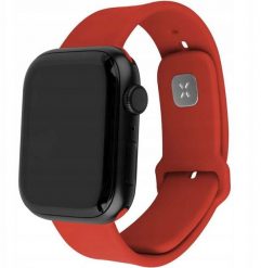 Fixed silicone smartwatch strap, Apple Watch 42 / 44 / 45 mm, red. Czerwone zegarki smartwatch Fixed. Za 95.21 zł.