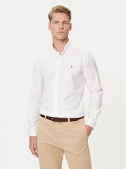 Polo Ralph Lauren Koszula 710P06688002 Biały Custom Fit. Białe koszule męskie Polo Ralph Lauren, m, bez wzorów, z bawełny, bez kołnierzyka, bez ramiączek. Za 659.99 zł.