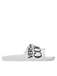 Versace Jeans Couture Klapki 77YA3SQ1 71352 Biały. Białe klapki i japonki męskie Versace Jeans Couture, bez wzorów, z jeansu. Za 219.99 zł.
