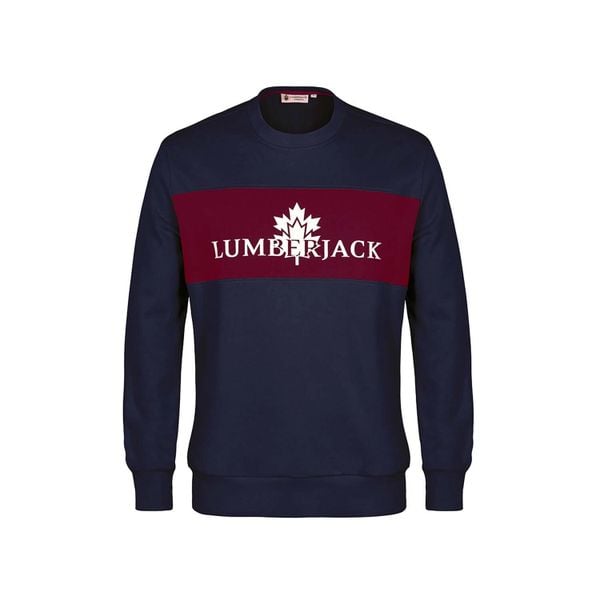 Bluza męska LUMBERJACK SWEATSHIRT. Niebieskie bluzy nierozpinane męskie Lumberjack, m, bez wzorów, bez ramiączek, bez kaptura. Za 149.99 zł.